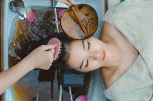 Chăm sóc tóc+ massage mặt+ massage chân