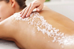 Milk salt body scrub            